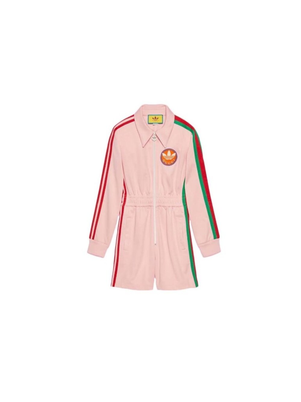 Gucci x Adidas Women's Cotton Mix Jersey Short Jumpsuit Pink XS 697274